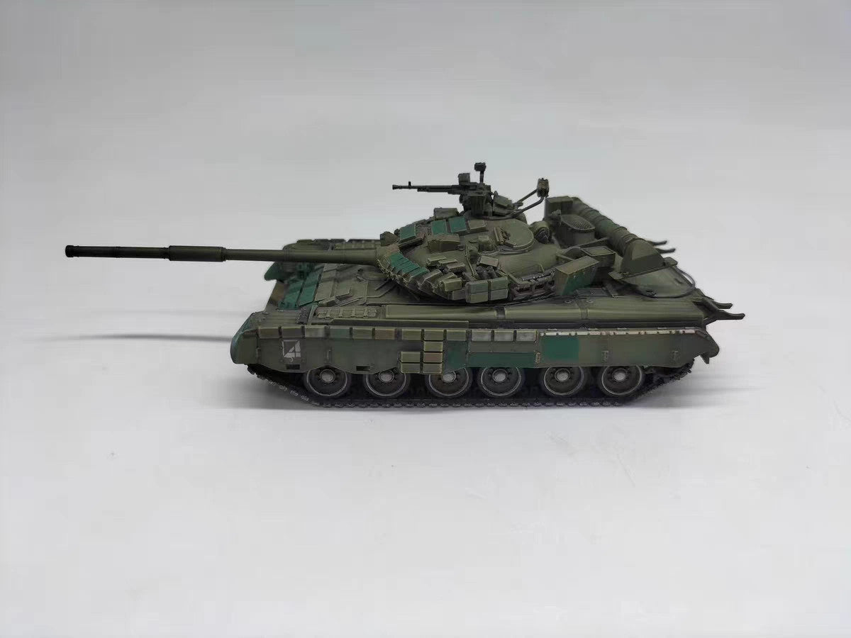 1/72 Mold Bean Ukrainian Captured Version T80BV Tank Painting Finished Model