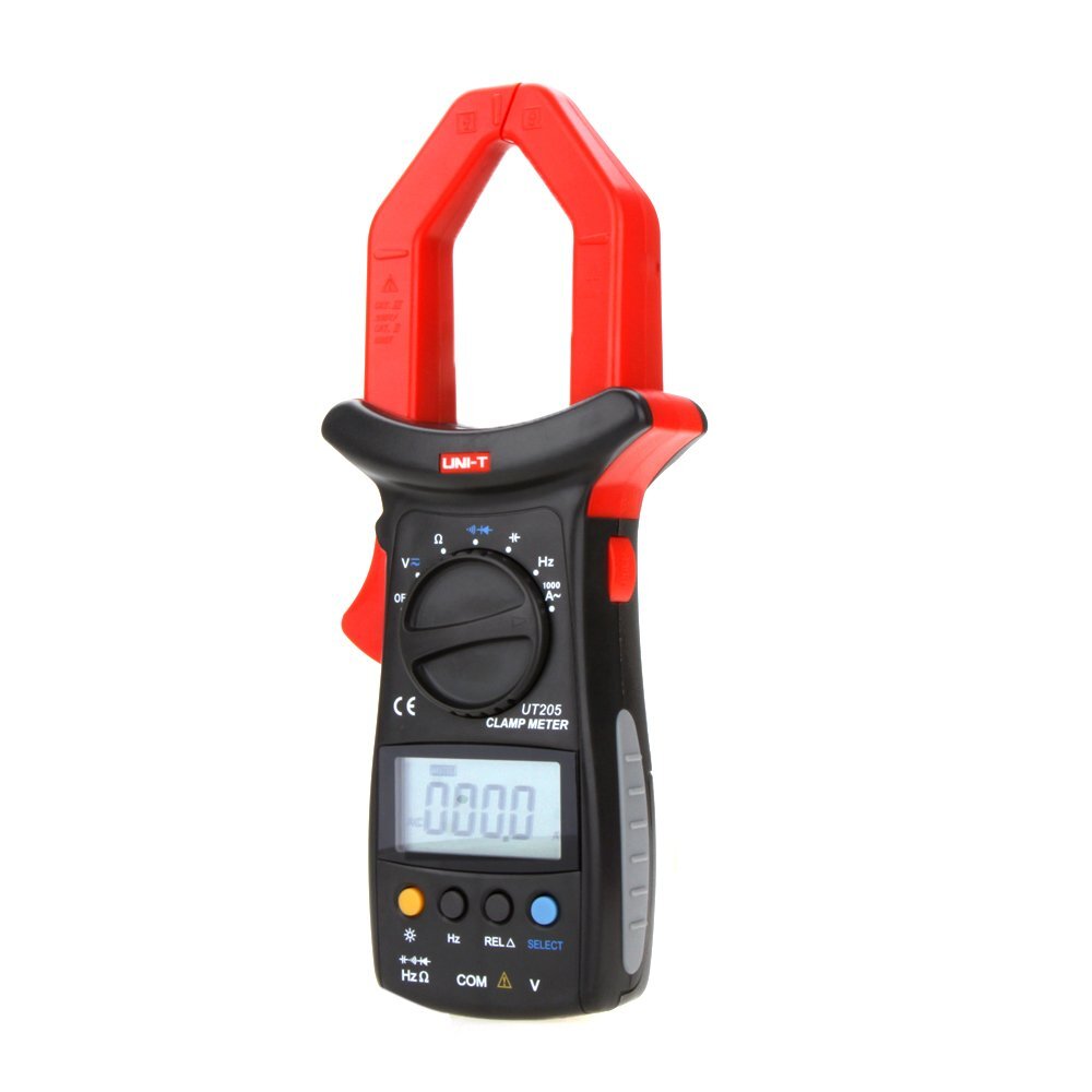 Uni-Trend UT205 Clamp Meter- Back lit LCD w\ AC Current Measurement, 11"x4"x2 ¼"