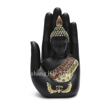 7" New Palm Resin Buddha Sculpture in The Handicraft Buddha Sculpture Collect