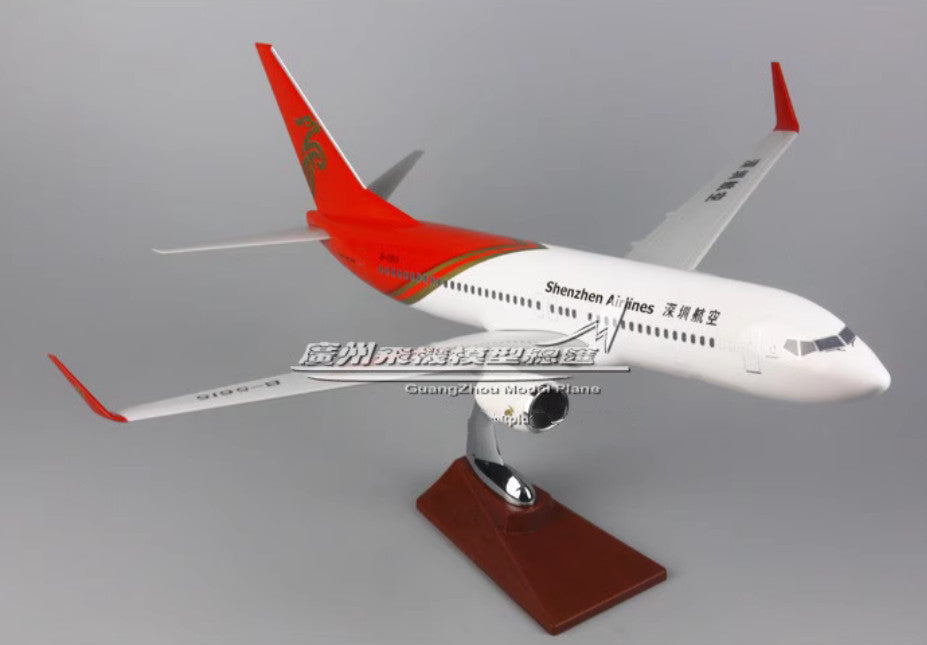 47CM Shenzhen Airlines BOEING 737-800 B-5615 Plane Resin Aircrarft Model