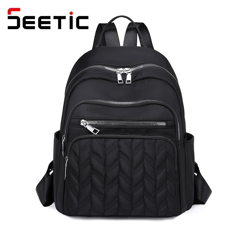 Oxford Backpack Waterproof School Bag Ladies Travel Bag Multiple Pocket Backpack