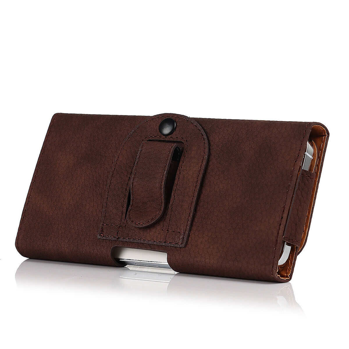 Leather Belt Loop Clip Case Cover /Tempered Glass For iPhone 6 6s 7 8 Plus