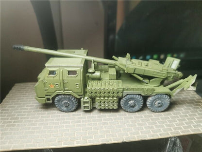 Homemade 1/72 PLA181 Military Tank With Vehicle Mounted Gun Finished Ornament