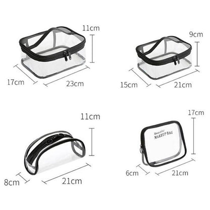 1pc Traveling PVC Cosmetic Bags Transparent Clear Makeup Bags Tote Handbags Case