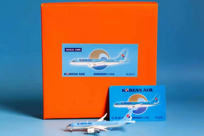 1:400 JC Wings KOREAN AIR Bombardier CS300 Passenger Airplane Diecast Model