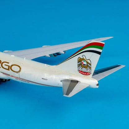 1:400 JC Wings Etihad Airways B747-8F N855GT Airplane Diecast Aircraft Model