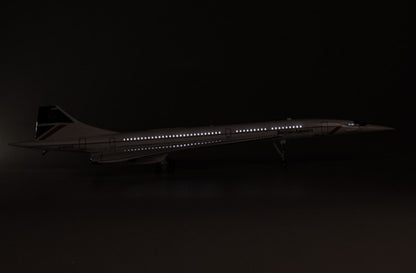 1:125 50CM BRITISH-SINGAPORE Concorde Airplane Led Sound Light Resin Model