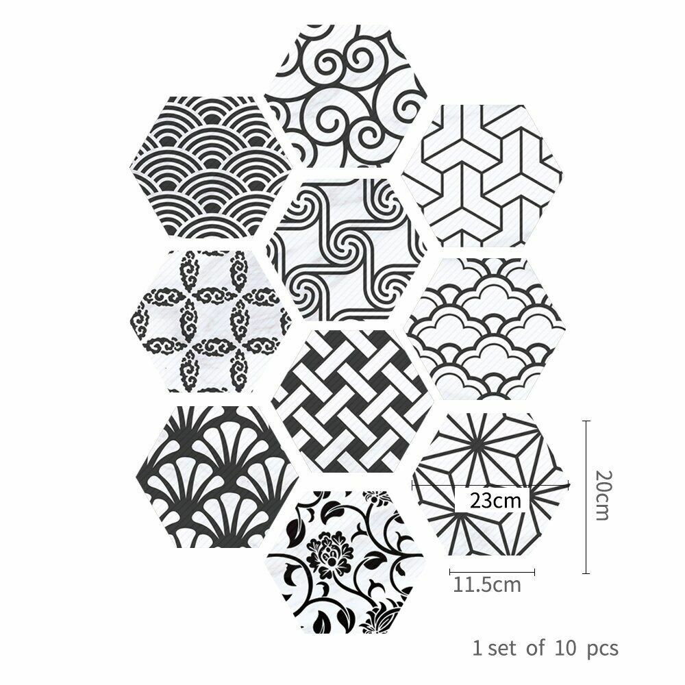 Floor Wall Stickers Tile Anti-Slip Self-Adhesive Waterproof Bathroom Kitchen PVC