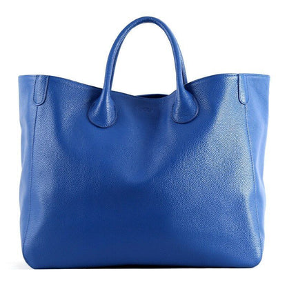 Oversized Tote Bag Genuine Leather Handbag Purse Brown Large Shopper Bag Travel