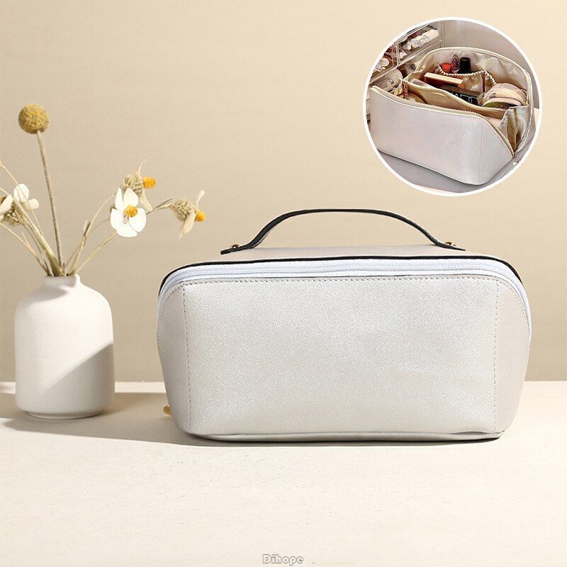 Makeup Bag Cosmetic Toiletries Organizer Traveling Waterproof Storage Case Purse