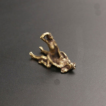 Chinese brass tradition not antique art mini 5 statue collectable gift
