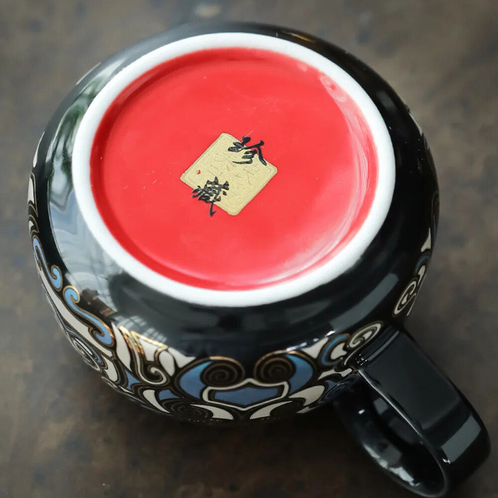 130ml Chinese Gluttonous Gold Silver Ceramic Teapot Creative Small Tea Pot