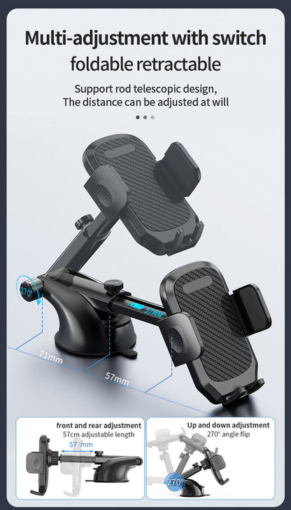 Universal Car Phone Holder Mount Stand Windshield For iPhone 12 Pro Max 12 mini