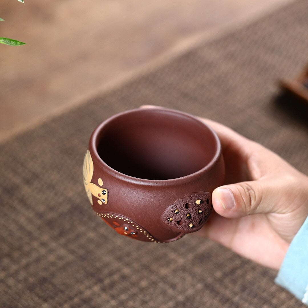 Full Handmade Teacup Original Ore Real Yixing Zisha Purple Clay Master Cup 200ml