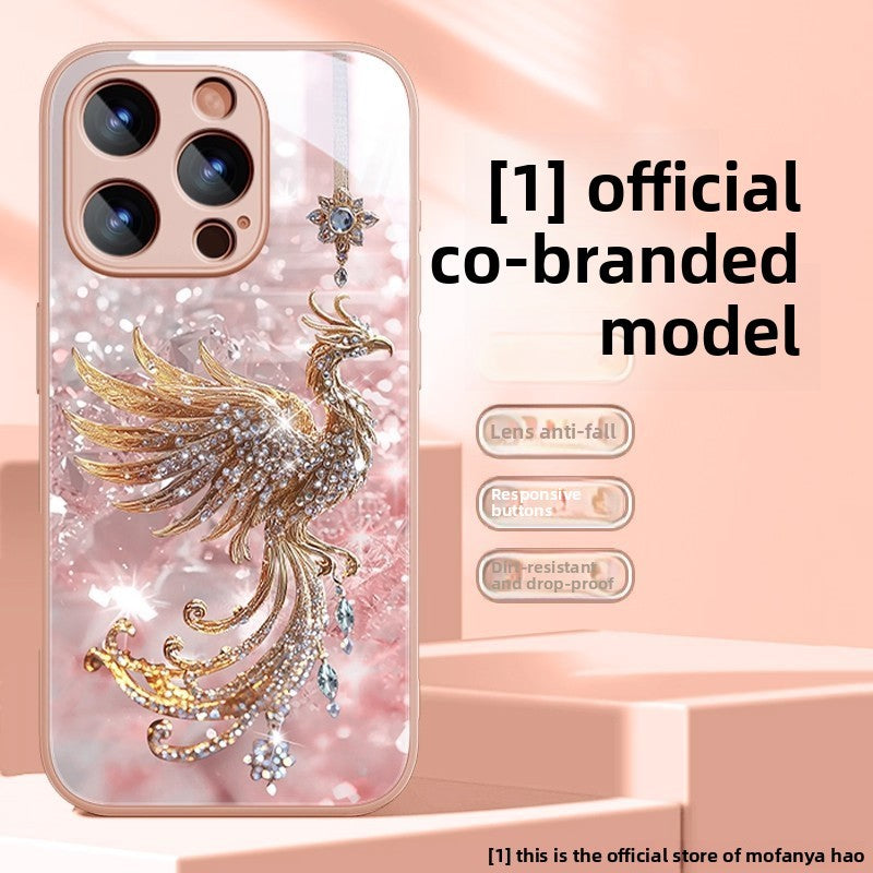 Phoenix Premium Glass Shockproof Case for iPhone 17 Pro Max / 16 / 15 / 14