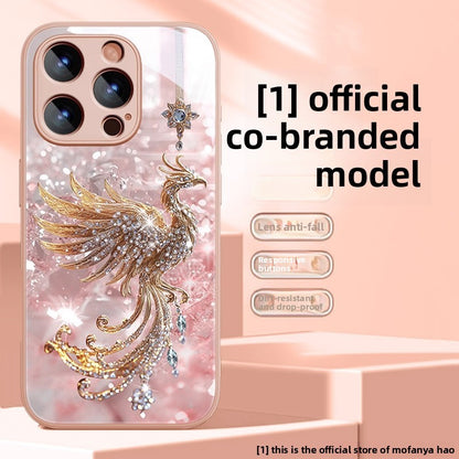 Phoenix Premium Glass Shockproof Case for iPhone 17 Pro Max / 16 / 15 / 14