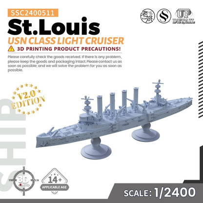SSMODEL SSC2400511 1/2400 Military Model Kit USN St.Louis Class Light Cruiser