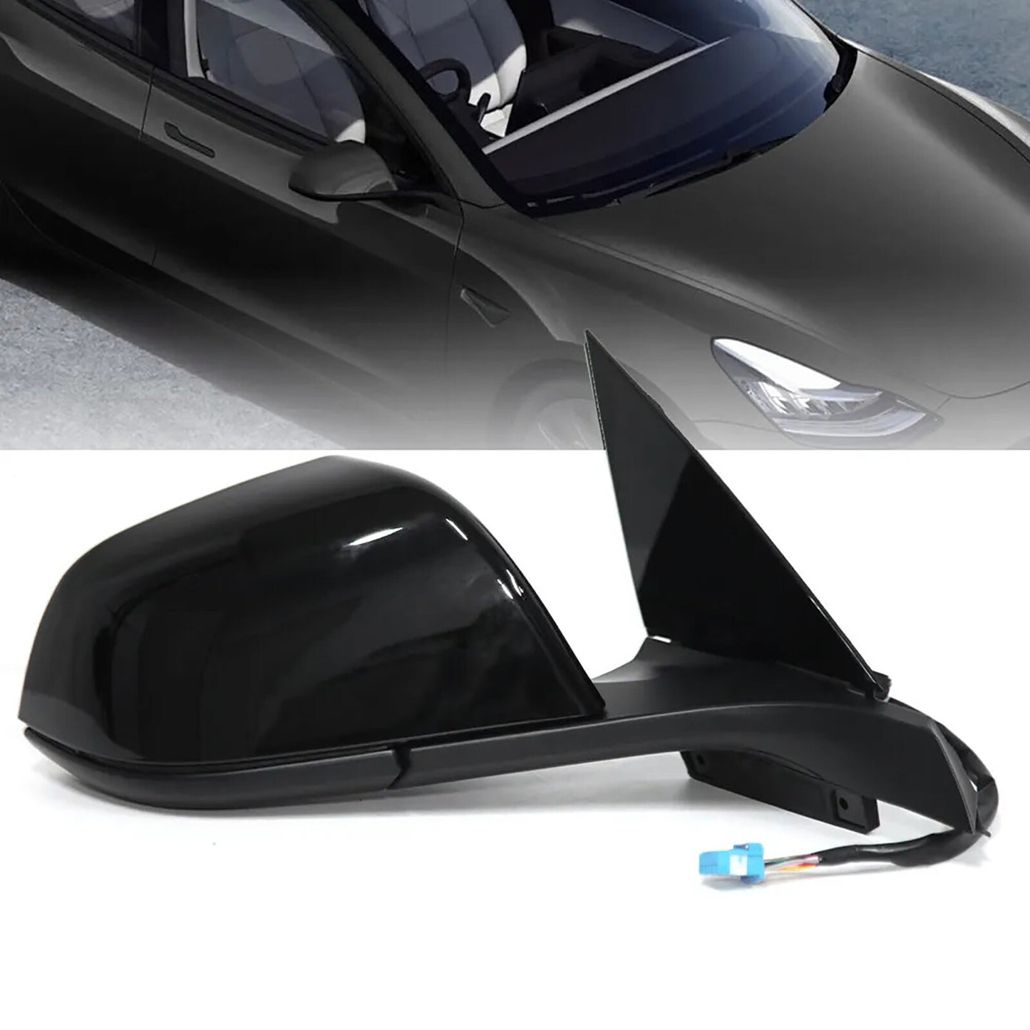 1Pcs New For Tesla Model 3 2017-2023 Right Side Mirror Rearview Power Fold