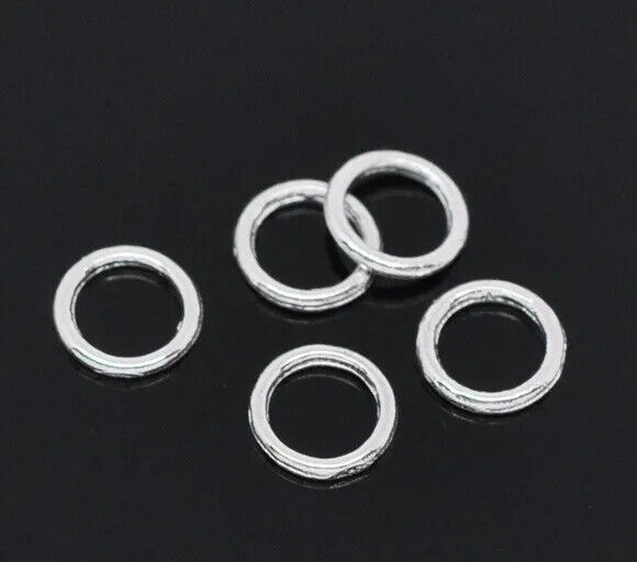 500pcs Jump Rings Soldered Closed 6mm Wide 4.2mm Hole Jewelry Making Findings