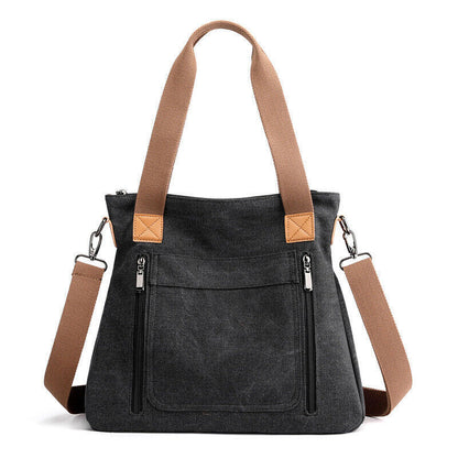 Women's Canvas Choulder Bag Casual Fashion Large Capacity Cross-body Bag