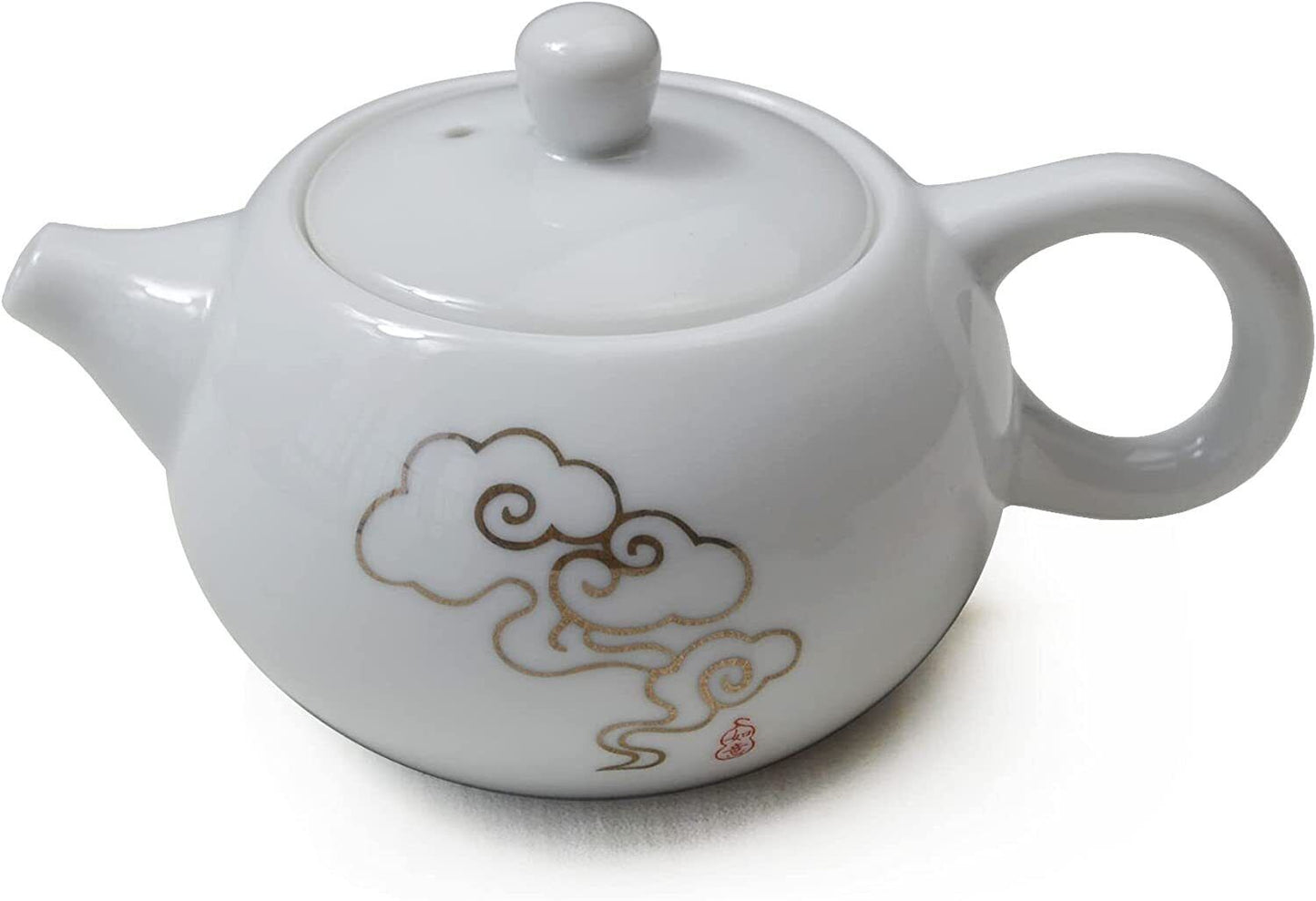 Porcelain Teapot, 6oz Tea Pot White Chinese Gongfu Tea Set