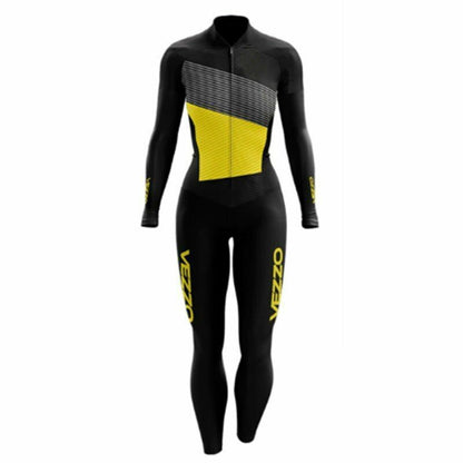 Clothing Cycling Skinsuit Women's Long Triathlon Sets Gel Pink Pad Jumpsuit Kits