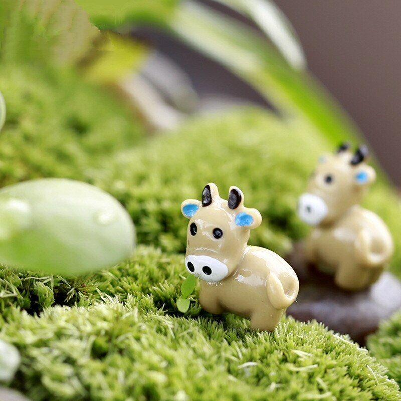 Mini 10pcs Cow Dolls Bottle Decoration Supplies Garden Deco Creative Handicrafts