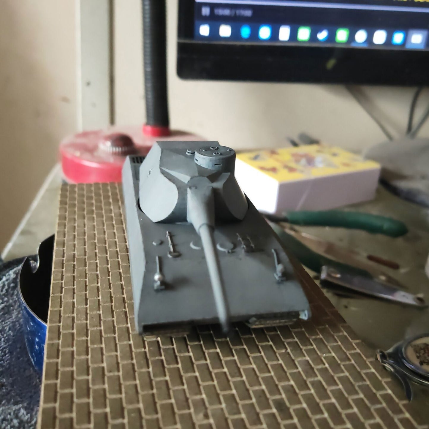 Homemade 1/72 WWII German VK10001 Heavy Tank 3D Painted Finished Model