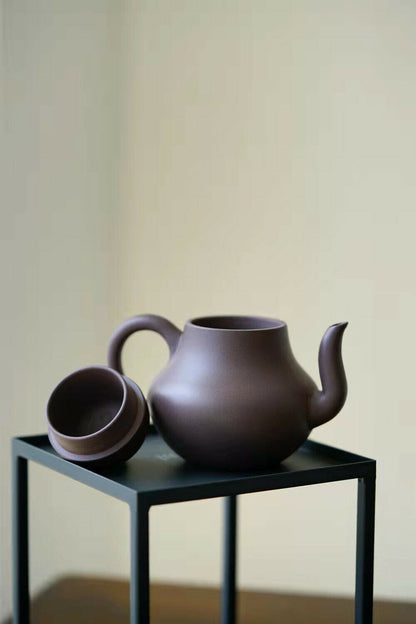 140cc Handmade Purple Sand Qinghui Clay Teapot SiTing Hu Teapot in Yixing, China-