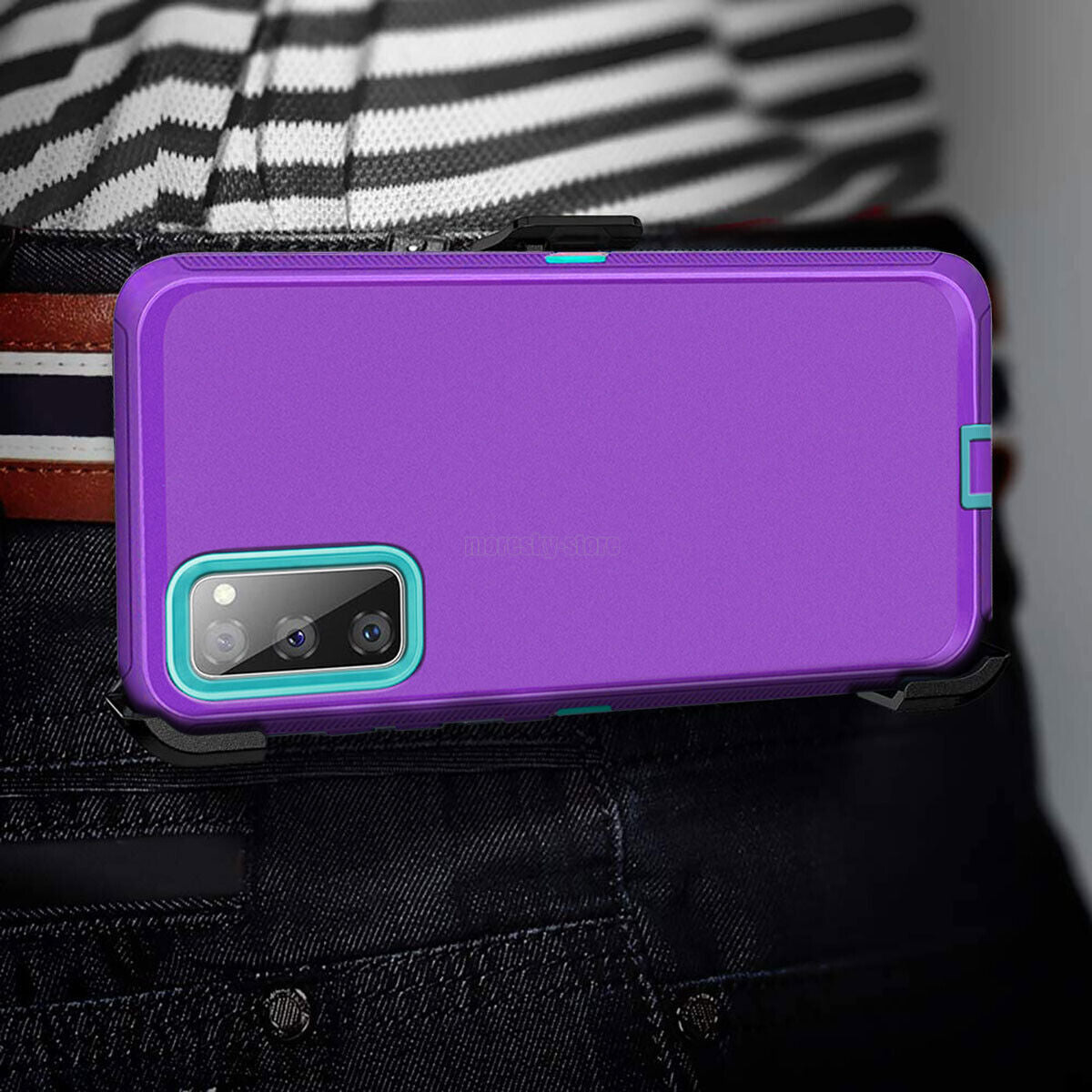 Case Rugged Clip Holster Cover, Tempered Glass - Thumbnail 4