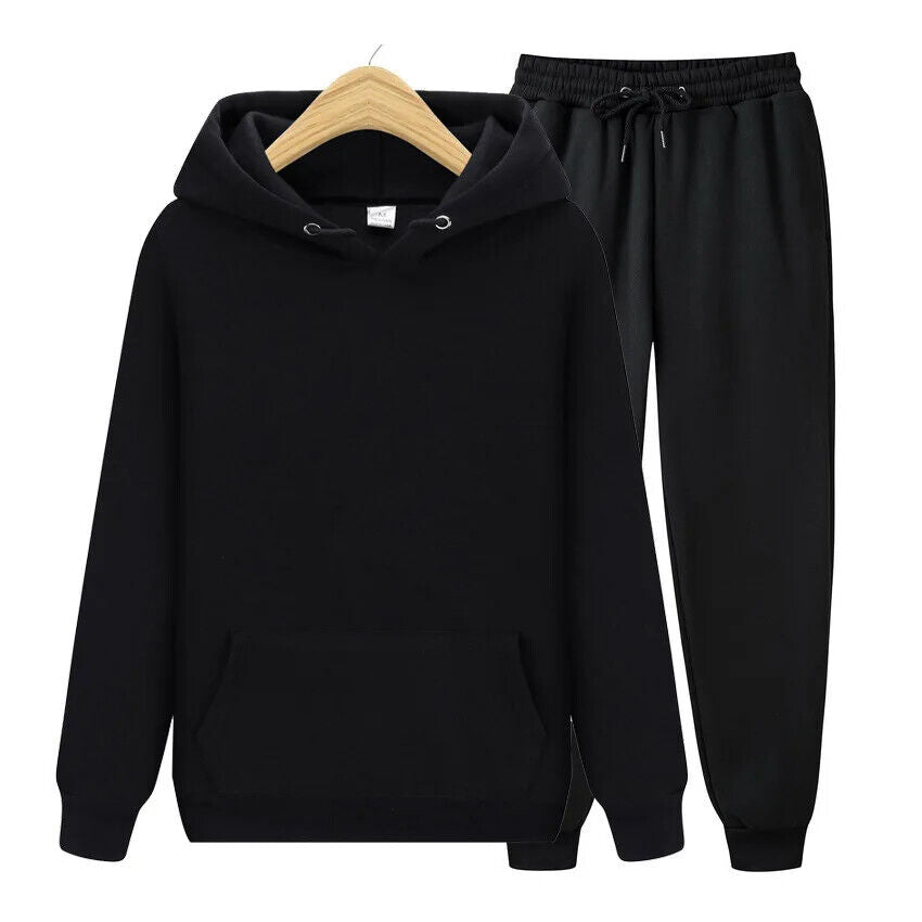 Two Piece Set Women Tracksuit Sportwear Pants Suit Men Autumn Winter Sweatpants