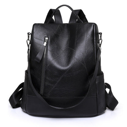 Women's Ladies Leather Backpack Anti-theft Rucksack Girl's Travel Shoulder Bag