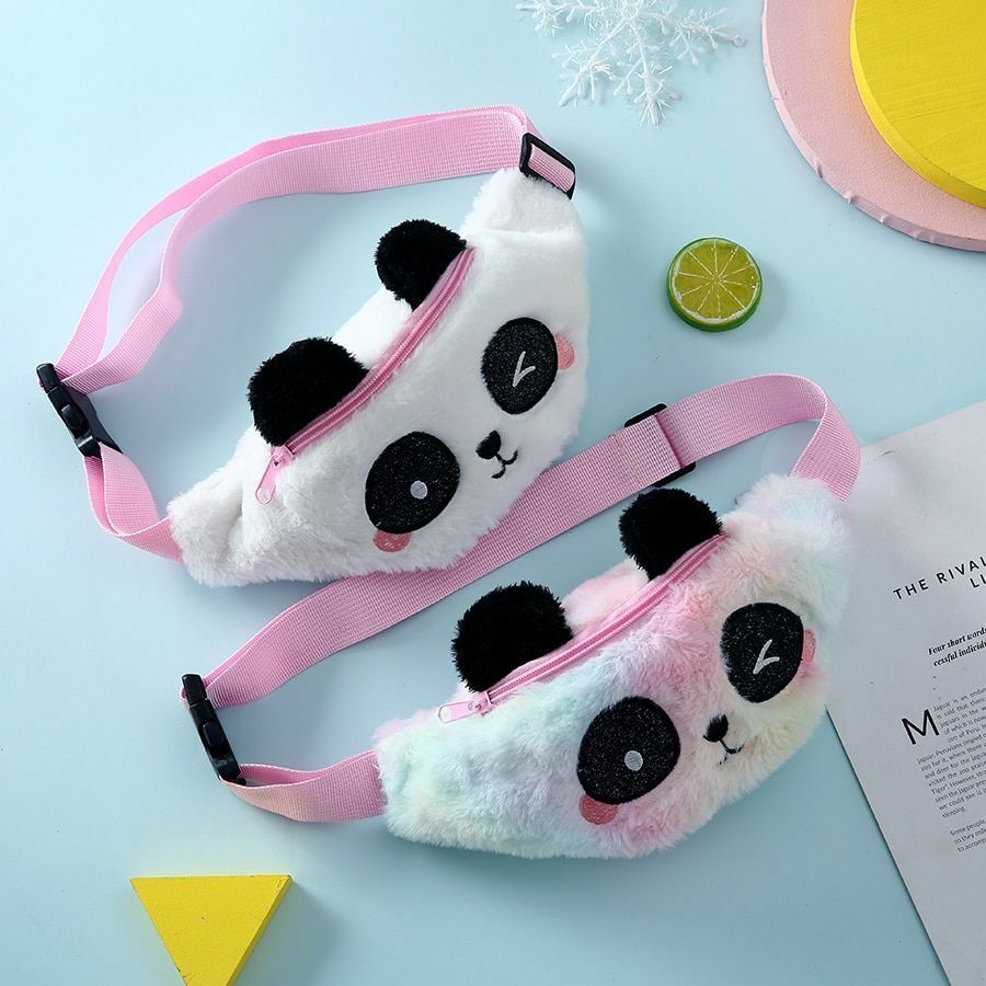 Children's Pack Unicorn Fanny Girls Waist Bag Plush Toy Belt Color Cartoon Purse