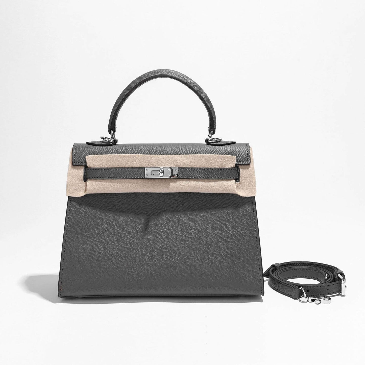 19/22/25/28 Real Leather Small Flap Briefcase Tote Clutch Shoulder Bag Crossbody