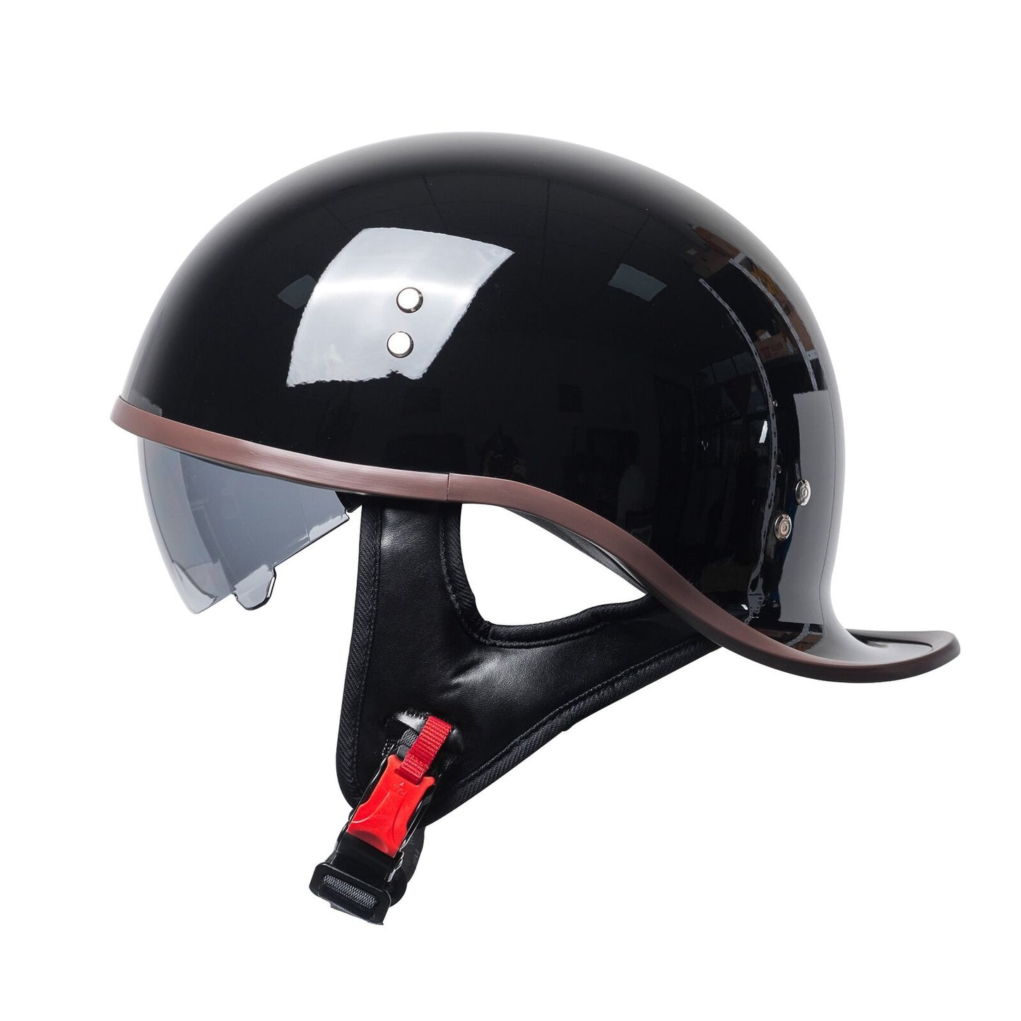 Retro Lightweight Open Face Motorcycle Helmet Fashion Helmet with Internal Visor