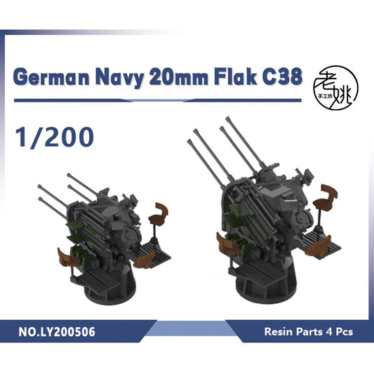 Yao's Studio LY200506 1/200 Model Upgrade Parts German Navy 20mm Flak C38
