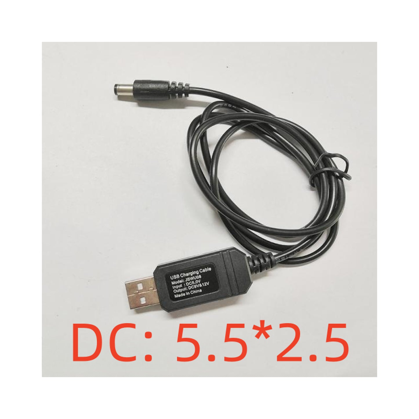 DC5V to DC9V 12V Step-up USB Adapter Cable USB Power Boost Line 5.5*2.5