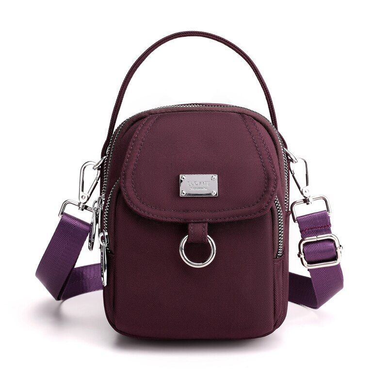 Fashion 3 Layers Women Small Handbag Durable Fabric Shoulder Bag Polyester Flap