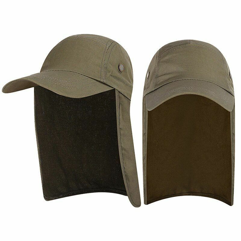 Outdoor Unisex Hiking Cap Quick Dry Sun Visor Hat Sun Protection Neck Flap Cover