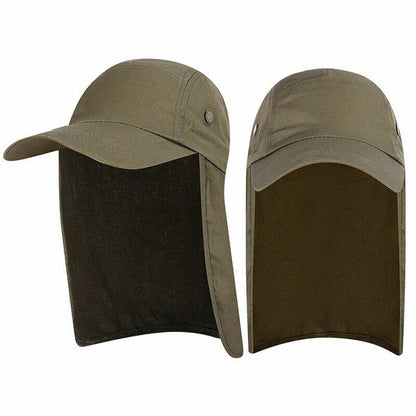Outdoor Unisex Hiking Cap Quick Dry Sun Visor Hat Sun Protection Neck Flap Cover