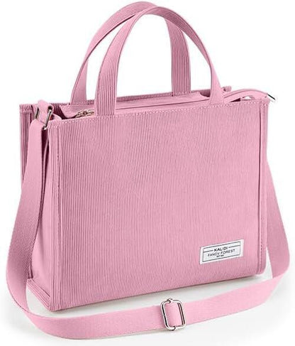 KALIDI Tote Bag for Women Corduroy Crossbody Bag Casual Zipper Tote Fashion Shou