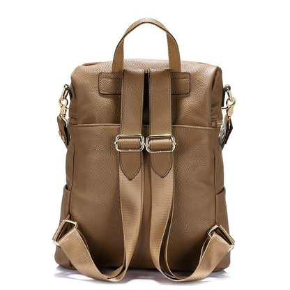Vintage Backpack Nubuck Synthetic Leather School Large Shoulder Bags Polyester