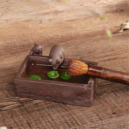12.3cm Home Decoration Purple Sand Pig Tea Pet Tea Set Kung Fu Tea Accessories