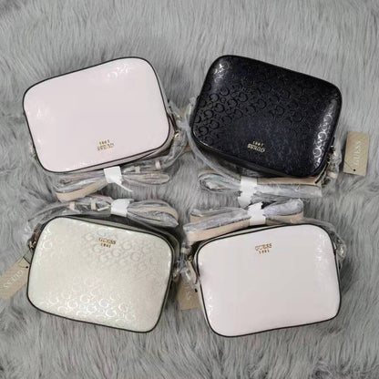 Fashion Embossed Crossbody Handbag Top Zip Satchel Women Shoulder Bag Square Bag