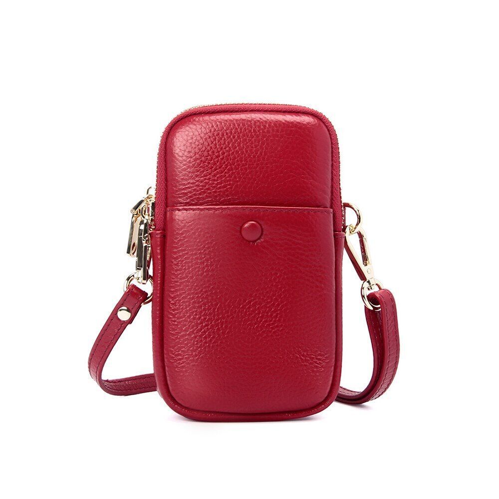 Genuine Leather Small Shoulder Crossbody Bag Adjustable Strap Messenger Bags 1PC