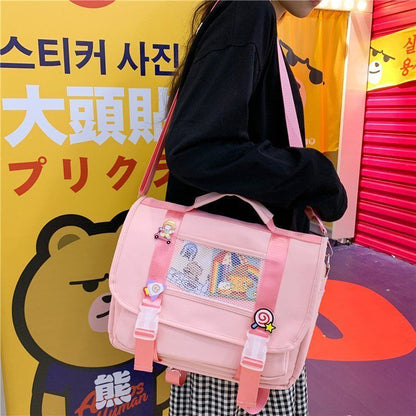 Backpack Double Waterproof Women School Bag Teenager Shoulder Pack 34*10*25 CM