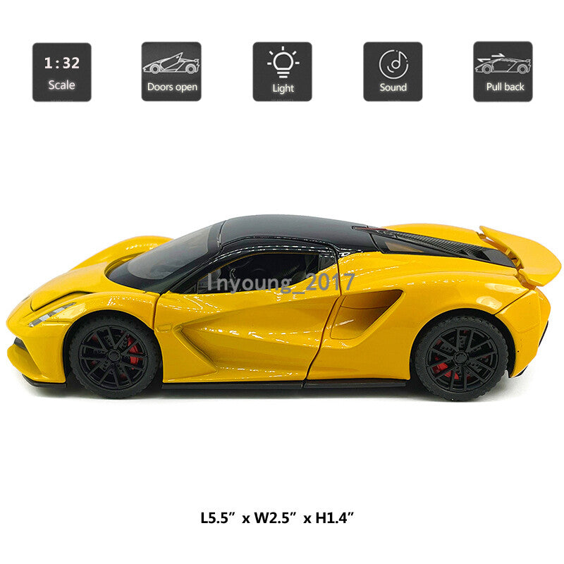 1/32 Lotus Evija Model Car Diecast Toy Vehicle Toys for Boys Kids Gifts Orange