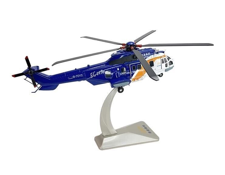 1:48 42CM EC-225 Marine Rescue Helicopter Aeroplane Diecast Aircraft Plane Model