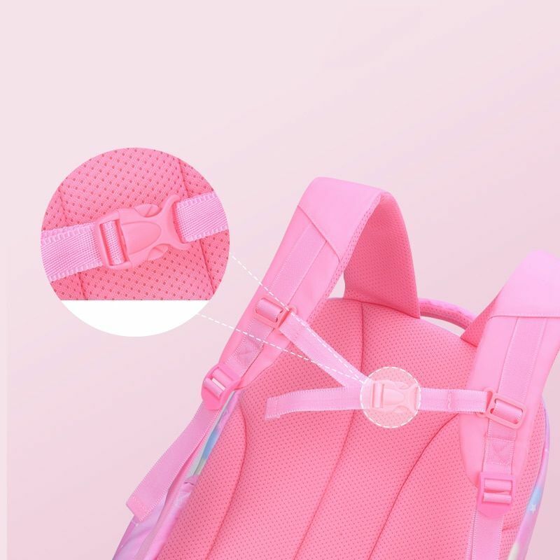 School Bags Girls Children Primary Backpack Kids Book Princess Schoolbag Zipper
