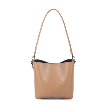 Shoulder Bag Bucket Metal Chain Handbag Leather Messenger 22*10*23 CM Polyester